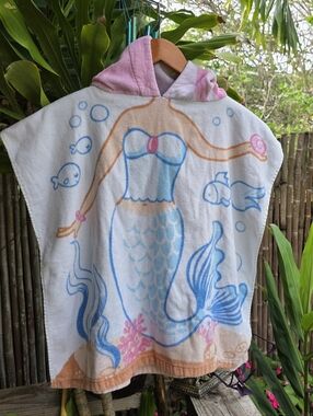 Beach Towel Mermaid Hooded Towel- Pink & Blue Mermaid Things Hawaii OSFA